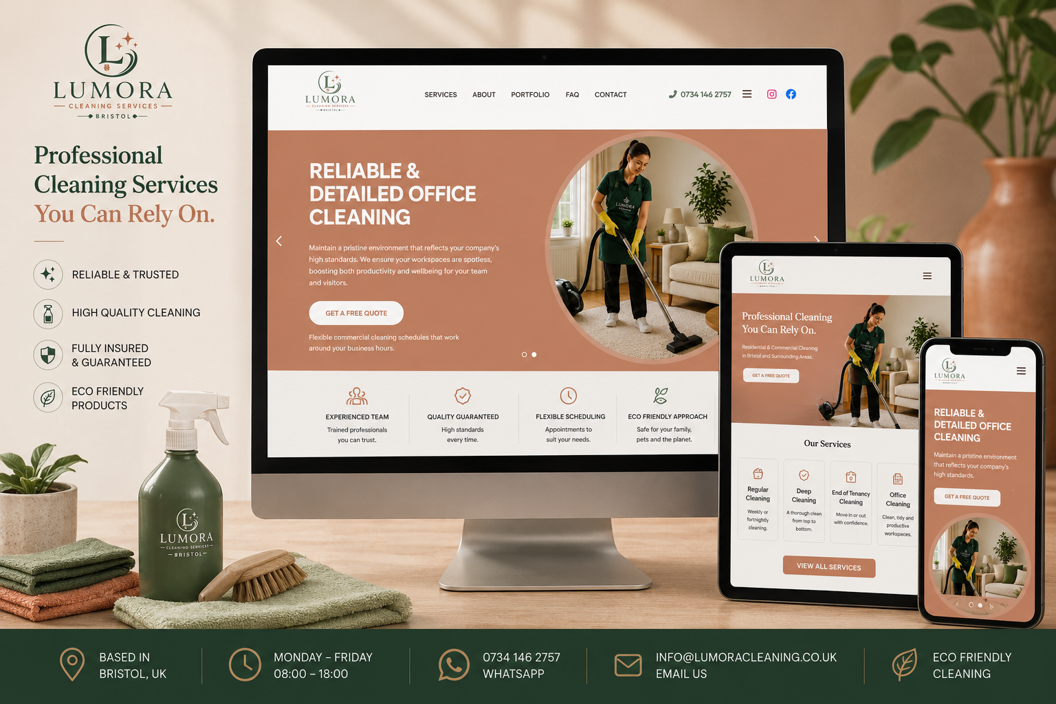 Capa do Projeto Lumora - Cleaning Services Reino Unido