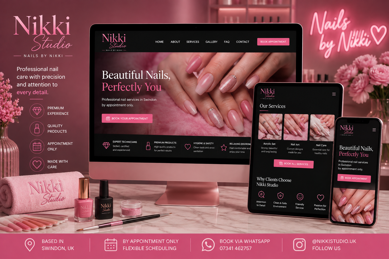 Capa do Projeto Nikki Studio - Beleza e Estética Reino Unido
