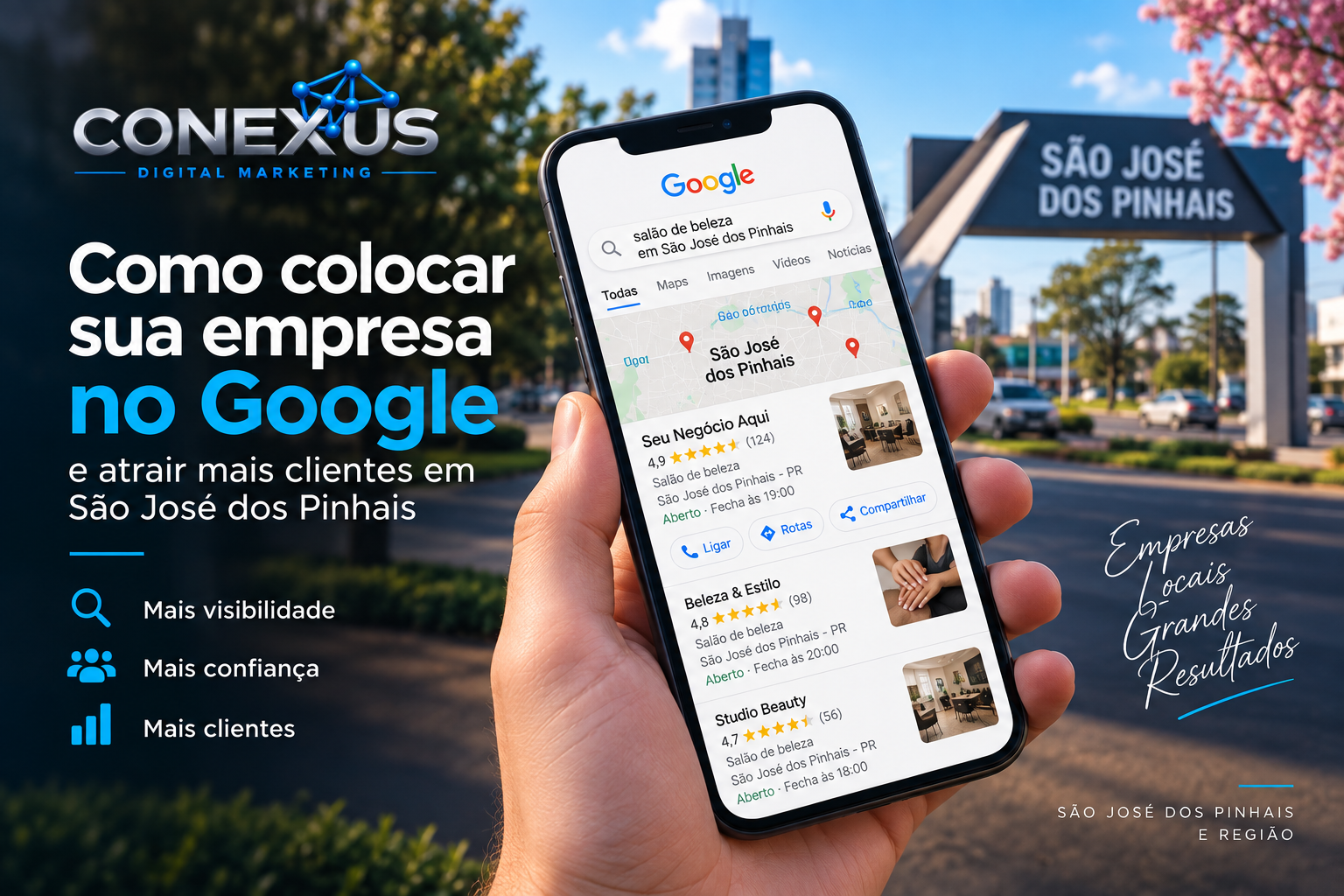 Empresa no Google e SEO local em São José dos Pinhais