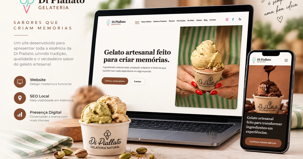 Di Piallato: Presença Digital, Avaliações no Google e Experiência Local para Gelateria Artesanal
