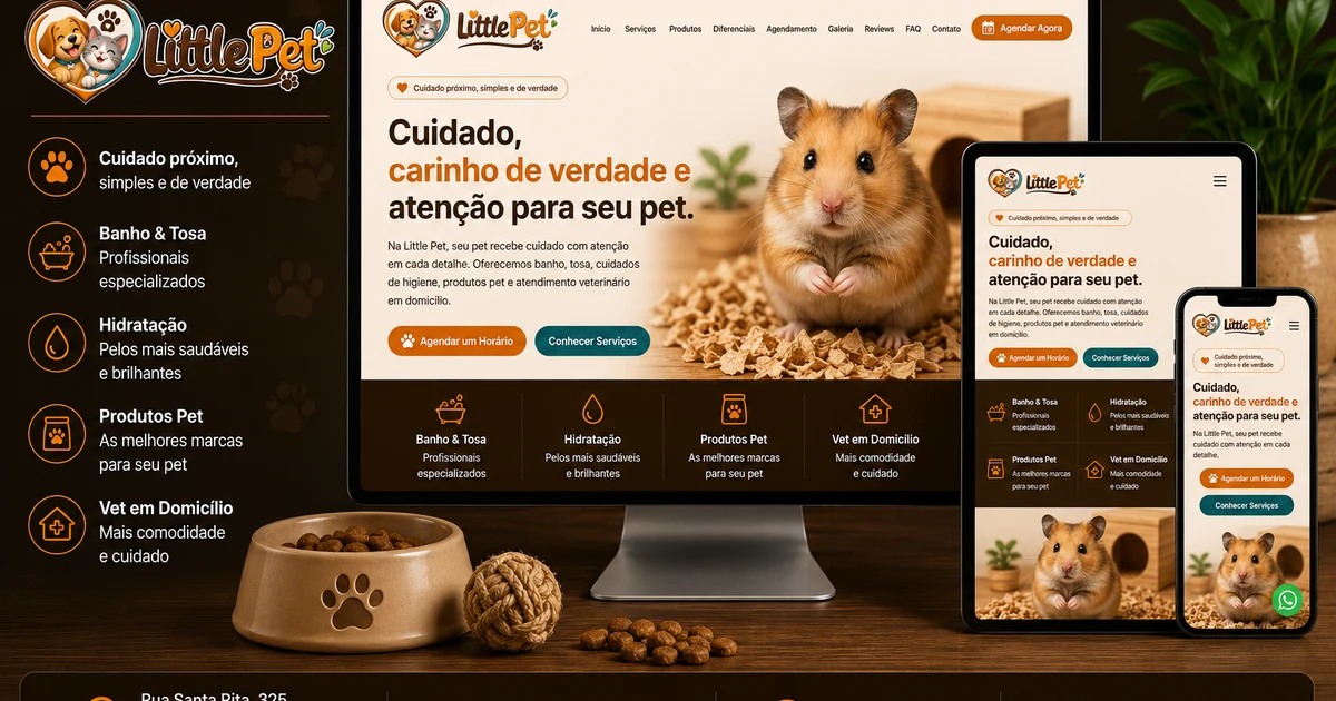 Little Pet: Presença Digital e Estratégia de Atendimento Local para Banho, Tosa e Pet Care