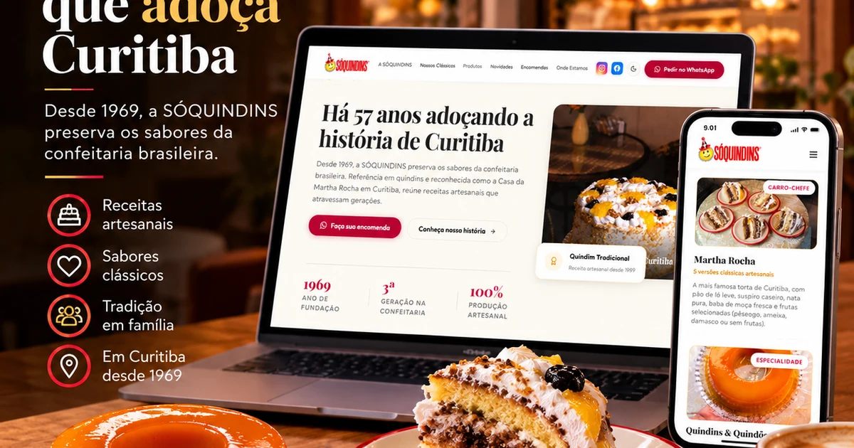 SóQuindins: Tradição de Cinco Décadas e Modernização Digital para Confeitaria em Curitiba