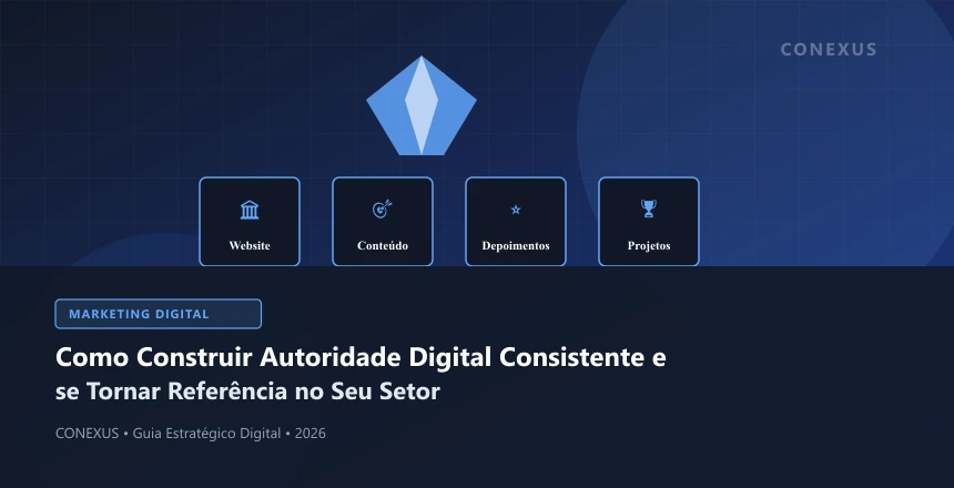 Símbolo de autoridade e liderança corporativa no ambiente digital com métricas de reputação