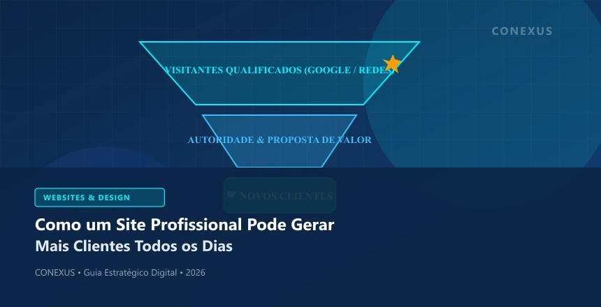 Gráfico representativo de aumento contínuo de conversão e atração de clientes através de um site corporativo moderno