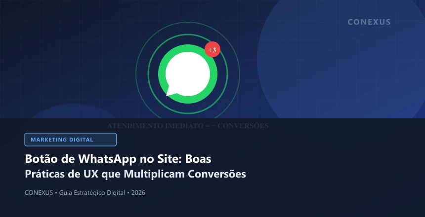 Botão flutuante de WhatsApp profissional integrado em layout de website responsivo