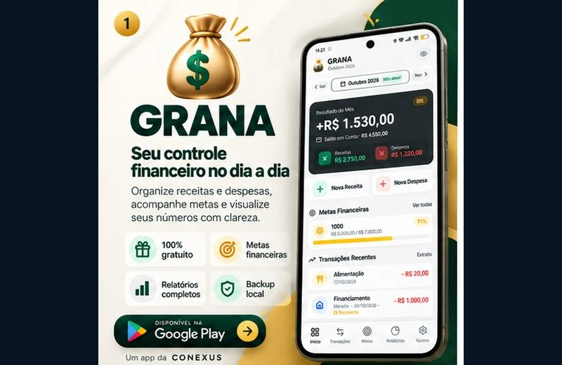 Aplicativo GRANA na Google Play Store desenvolvido pela CONEXUS