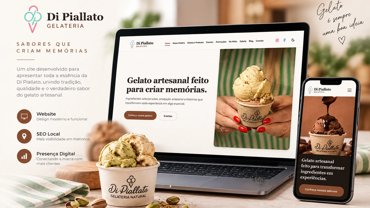 Di Piallato: Presença Digital, Avaliações no Google e Experiência Local para Gelateria Artesanal