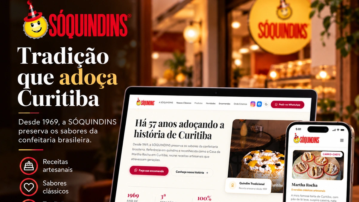 SóQuindins: Tradição de Cinco Décadas e Modernização Digital para Confeitaria em Curitiba